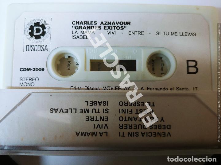 Casetes antiguos: CINTA CASSETTE DE :CHARLES AZNAVOUR - GRANDES EXITOS - Foto 2