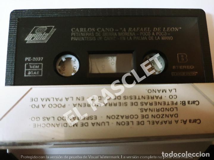 Casetes antiguos: CINTA CASSETTE DE : CARLOS CANO A RAFAEL DE LE&Oacute;N - Foto 2