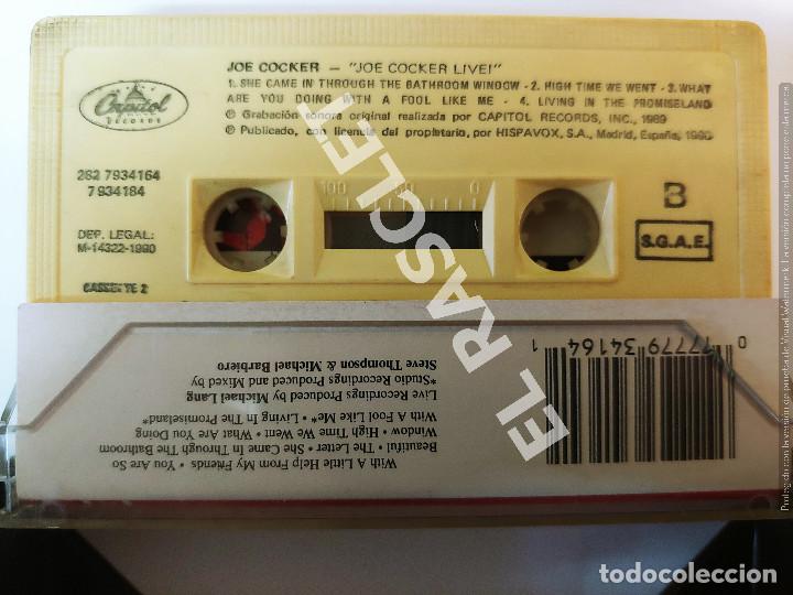 Casetes antiguos: CINTA CASSETTE DE :JOE COCKER - LIVE - Foto 2