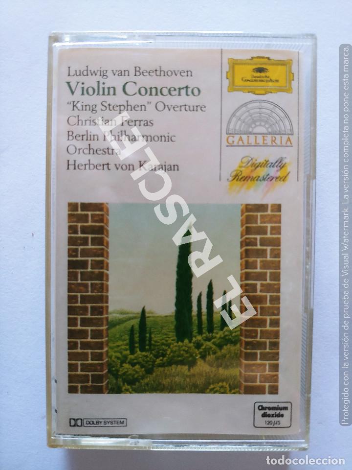 Casetes antiguos: CINTA CASSETTE DE : LUDWING VAN BEETHOVEN - VIOLIN CONCERTO - Foto 1