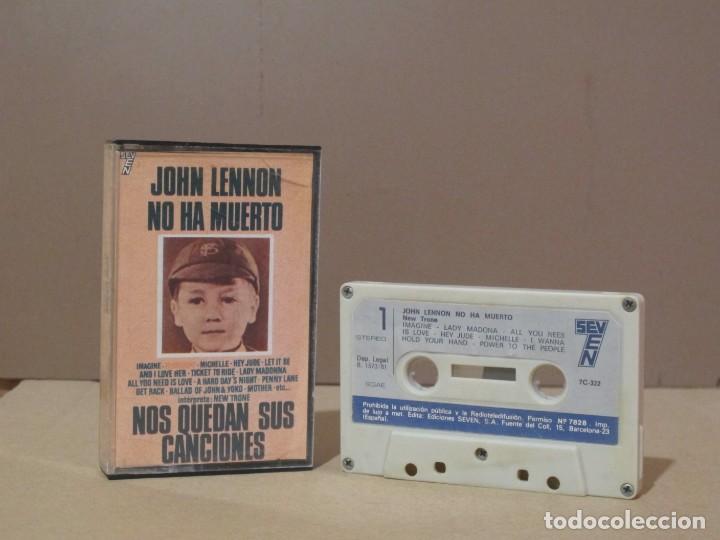 Casetes antiguos: New Trone - John Lennon No Ha Muerto Nos Quedan Sus Canciones - Seven 7 C 322 - 1981 - Con Error