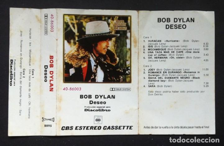 Casetes antiguos: BOB DYLAN - Deseo - CINTA CASETE 1976 - CBS - Foto 2