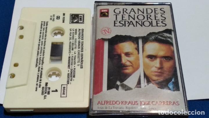 Casetes antiguos: CASETE CINTA CASSETTE ( GRANDES TENORES ESPA&Ntilde;OLES - KRAUS-CARRERAS) 1989 EMI
