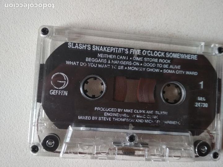 Casetes antiguos: Slashs Snakepit &lrm;&ndash; Its Five OClock Somewhere 1995 - Foto 4