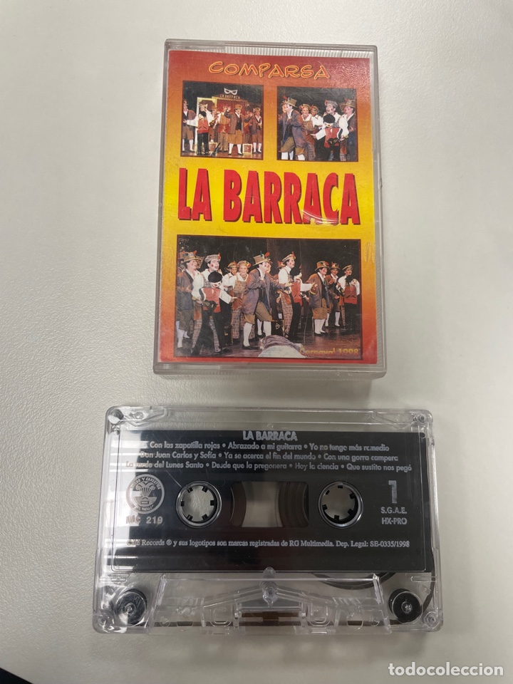 Casetes antiguos: Carnaval C&aacute;diz 1998 casete de la comparsa de Luis Ripoll La Barraca