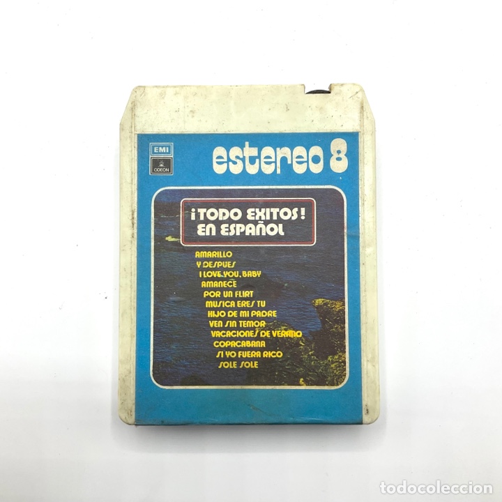 Casetes antiguos: Todo &eacute;xitos en espa&ntilde;ol - antiguo cassette cinta cartucho 8 pistas est&eacute;reo