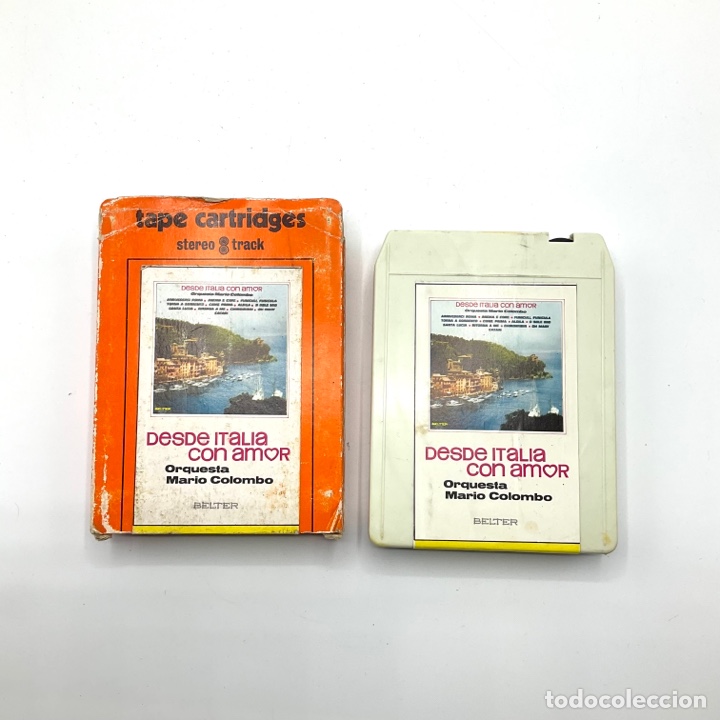 Casetes antiguos: Desde Italia con amor Orquesta Mario Colombo - Antiguo cassette cinta cartucho 8 pistas