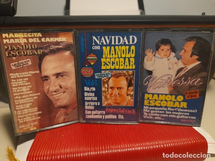 Casetes antiguos: LOTE DE 3 CASETES DE MANOLO ESCOBAR - Foto 1