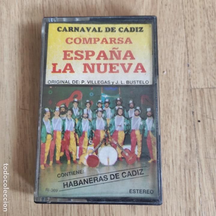 Casetes antiguos: ANTIGUA CINTA DE CASSETTE, CARNAVAL DE CADIZ, COMPARSA ESPA&Ntilde;A LA NUEVA, CONTIENE HABANERAS DE CADIZ