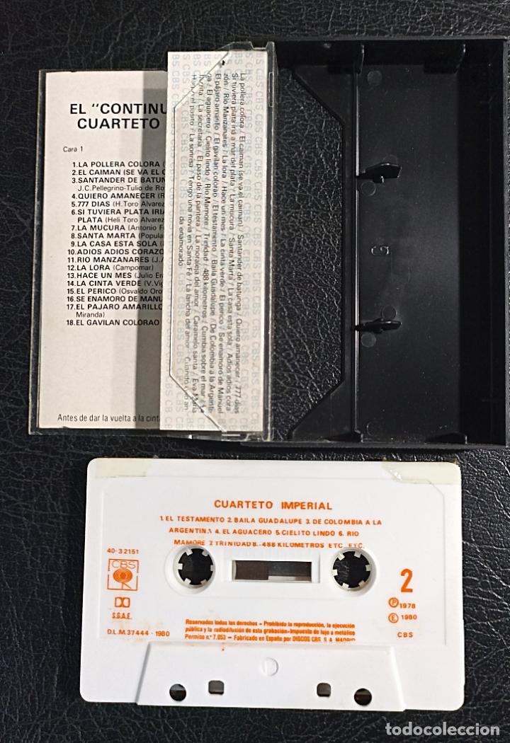 Casetes antiguos: CINTA CASSETTE EL CONTINUADO DEL CUARTETO IMPERIAL - CBS 1980 - Foto 2