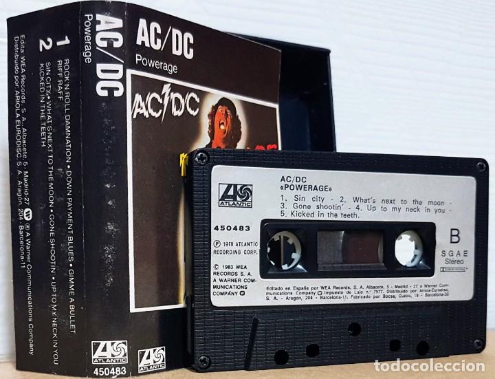 Casetes antiguos: AC/DC POWERAGE Cassette/Atlantic Records(1983) - Foto 3