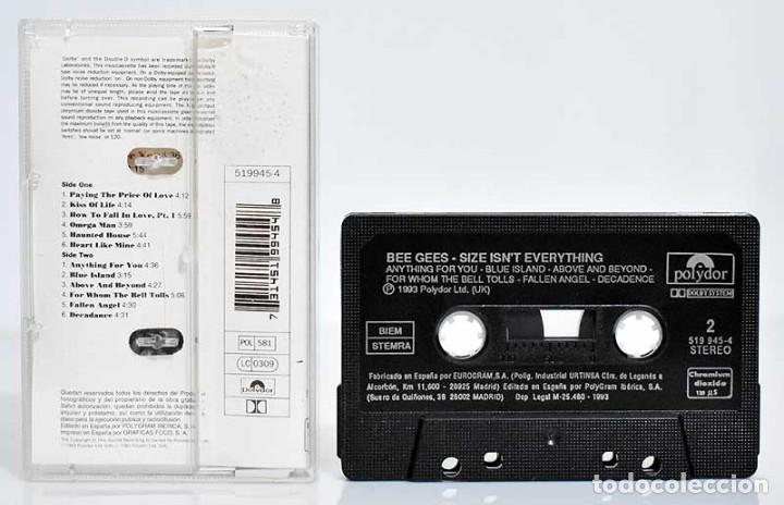 Casetes antiguos: Bee Gees - Size Isnt Everything. Casete Spain - Foto 2