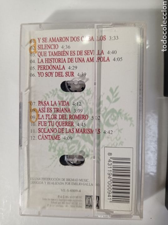 Casetes antiguos: LOTE 3 CASSETTE MAR&Iacute;A DEL MONTE - Foto 2