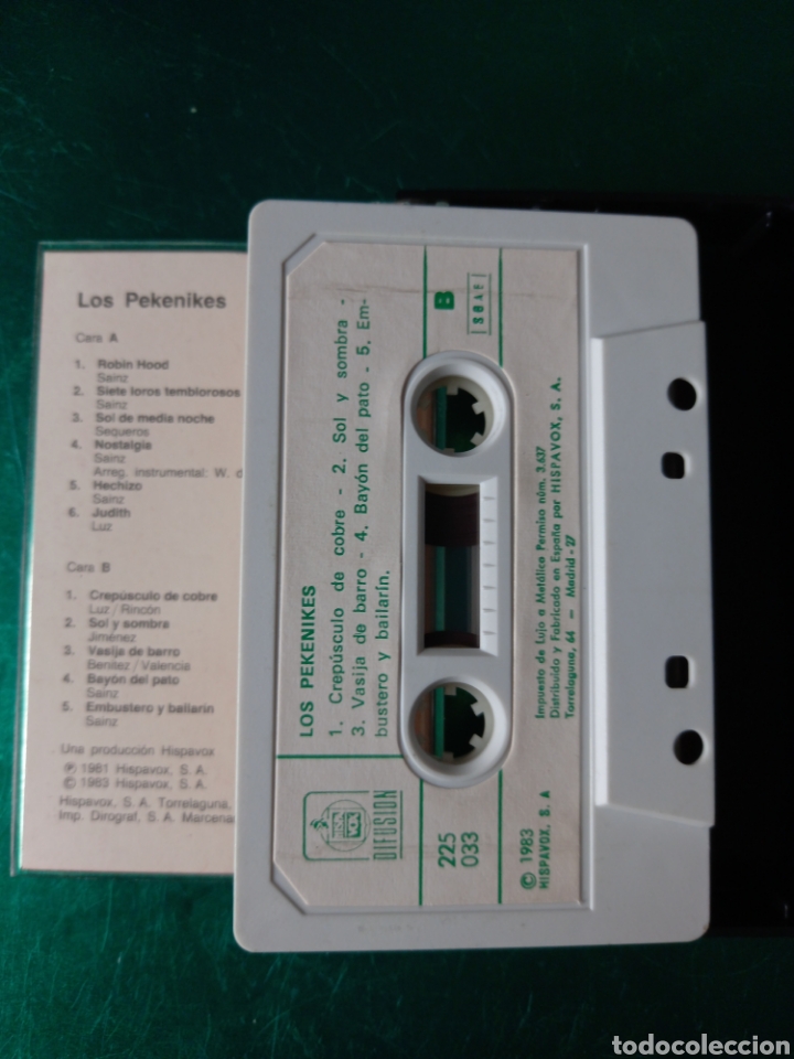 Casetes antiguos: LOS PEKENIKES HISPAVOX 1983 - Foto 3