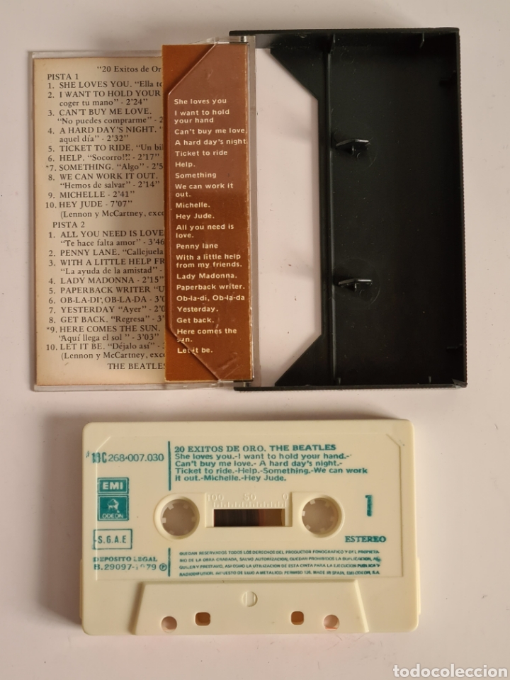 Casetes antiguos: Cassette The Beatles 20 &Eacute;xitos de Oro - Versiones Originales - Foto 9