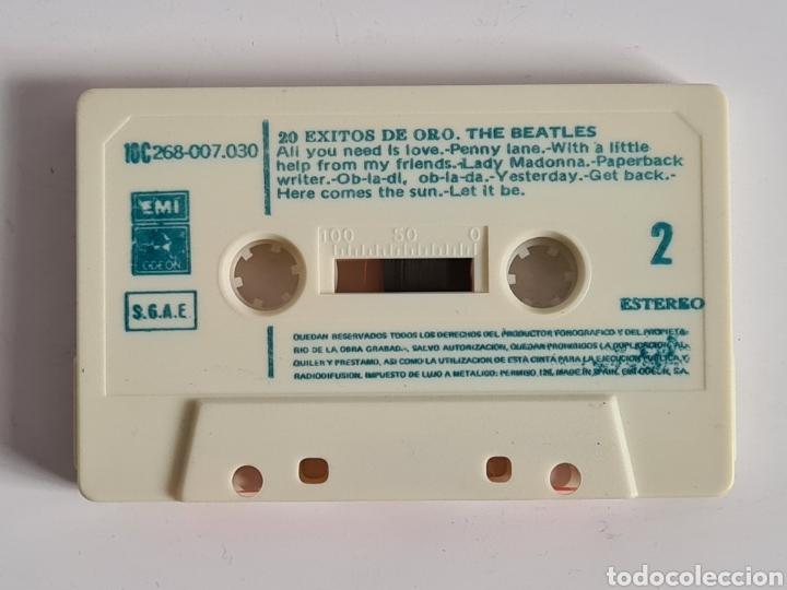 Casetes antiguos: Cassette The Beatles 20 &Eacute;xitos de Oro - Versiones Originales - Foto 18