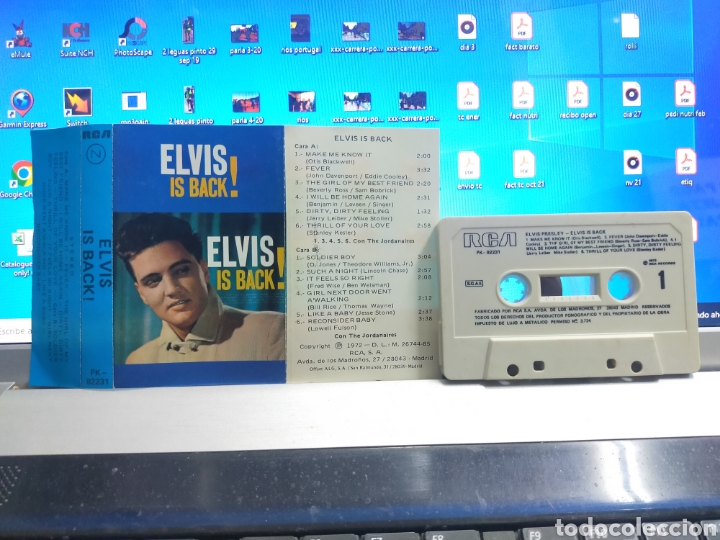 Casetes antiguos: Elvis is back! Casete Espa&ntilde;a 1985 - Foto 1