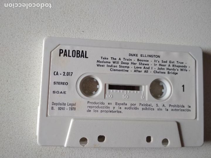 Casetes antiguos: DUKE ELLINGTON, DOBLE DURACION , PALOBAL 1978, - Foto 4