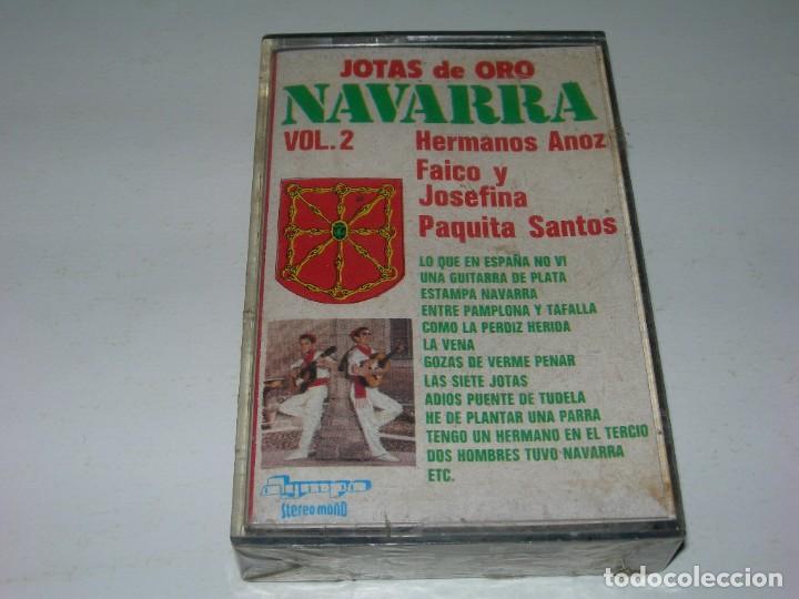 Casetes antiguos: CINTA DE CASSETTE JOTAS DE ORO NAVARRA VOL. 2 - OLYMPO - NUNCA USADO Y PRECINTADO -