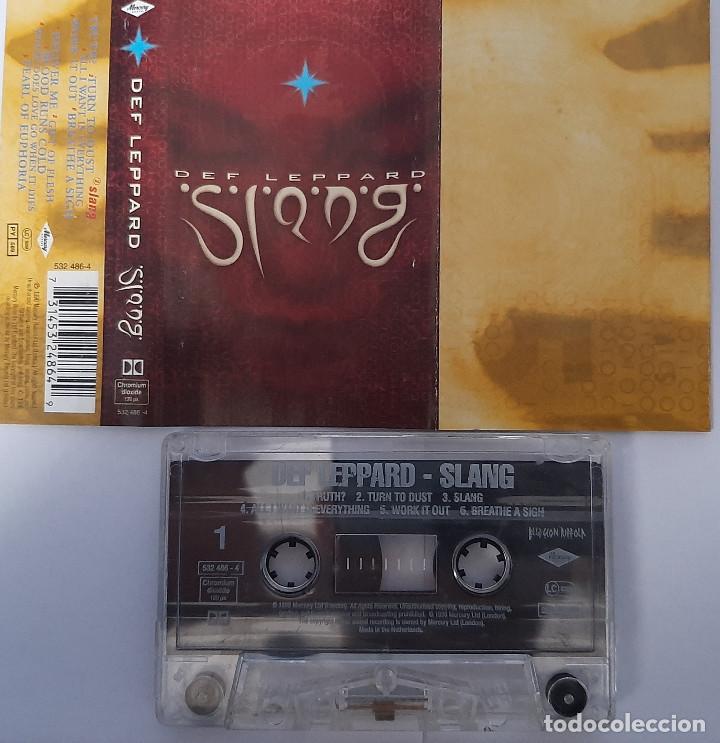 Casetes antiguos: DEF LEPPARD &rdquo;SLANG&rdquo; CASSETTE - Foto 1