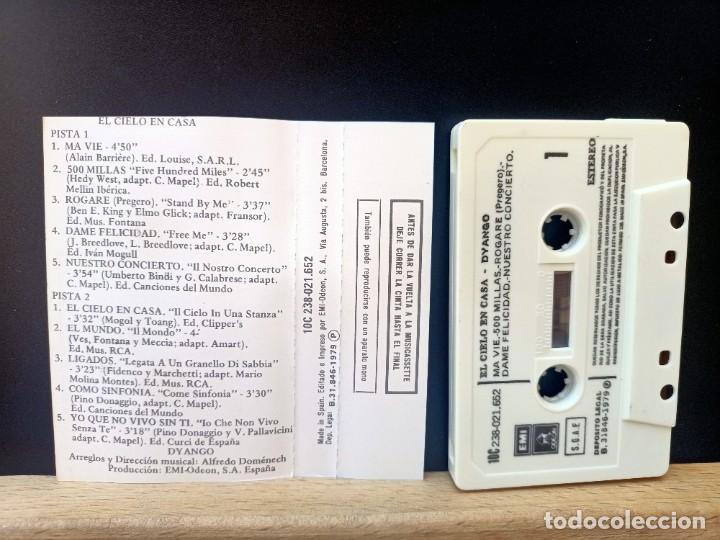 Casetes antiguos: DYANGO EL CIELO EN CASA EMI 11 TEMAS 1979 - Foto 3