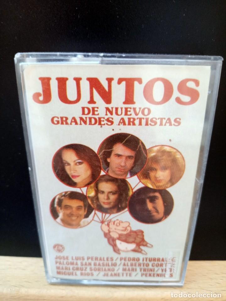 Casetes antiguos: JUNTOS DE NUEVO GRANDES ARTISTAS VARIOS ARTISTAS 10 TEMAS HISPAVOX 1982