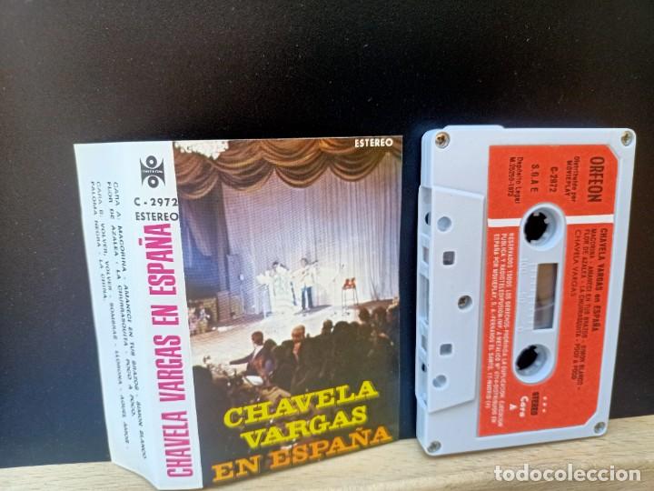 Casetes antiguos: CHAVELA VARGAS EN ESPA&Ntilde;A 12 TEMAS ORFEON 1973 - Foto 2