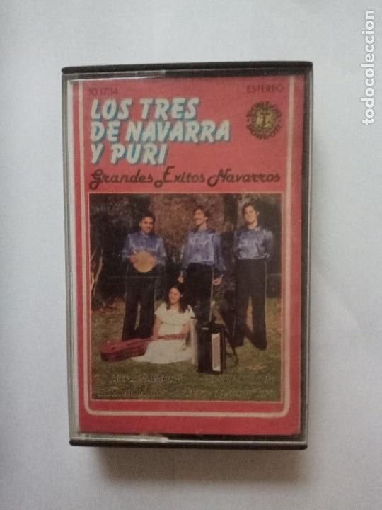 Casetes antiguos: Casete Los Tres de Navarra y Puri - Foto 1