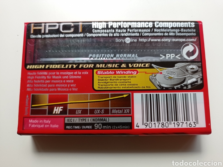 Casetes antiguos: Cinta casette Sony HF 90 precintada - Foto 2