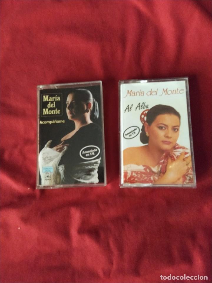 Casetes antiguos: Mar&iacute;a del Monte 2 cassette al alba y acompa&ntilde;ame - Foto 1
