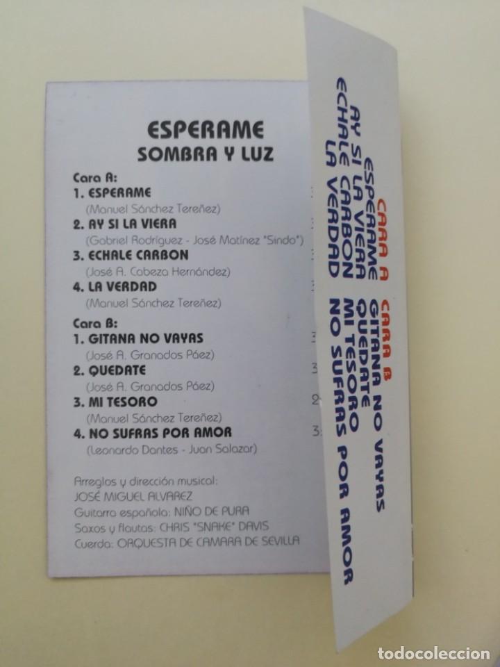 Casetes antiguos: SOMBRA Y LUZ &ndash; &Eacute;XITOS &ndash; CASETE - Foto 4