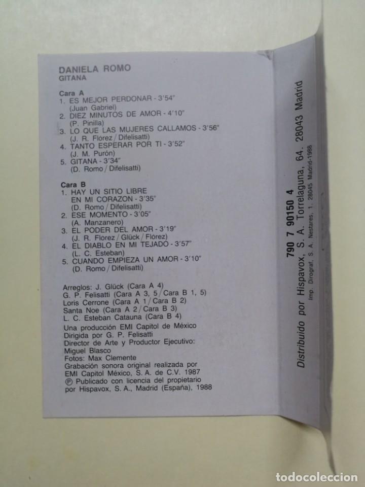 Casetes antiguos: DANIELA ROMO &ndash; GITANA &ndash; CASETE - Foto 5