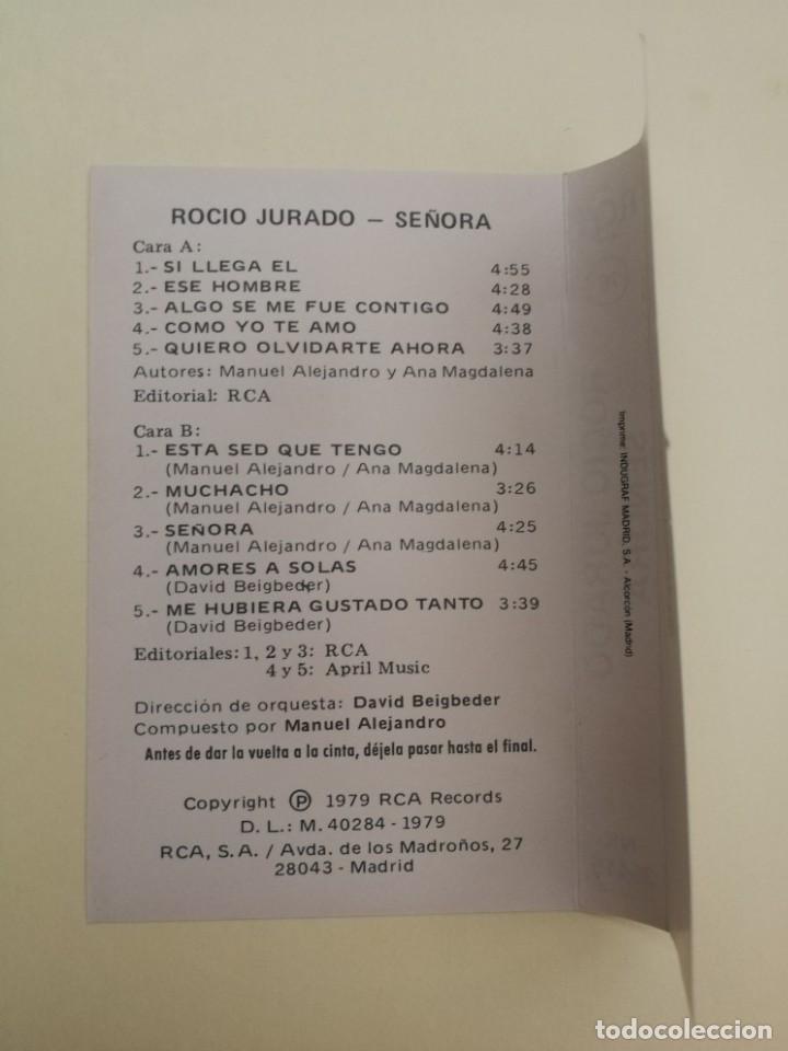 Casetes antiguos: ROC&Iacute;O JURADO &ndash; SE&Ntilde;ORA &ndash; CASETE - Foto 4
