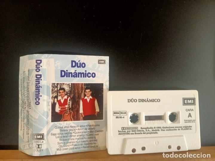 Casetes antiguos: D&Uacute;O DIN&Aacute;MICO 15 TEMAS EMI 1992 - Foto 4