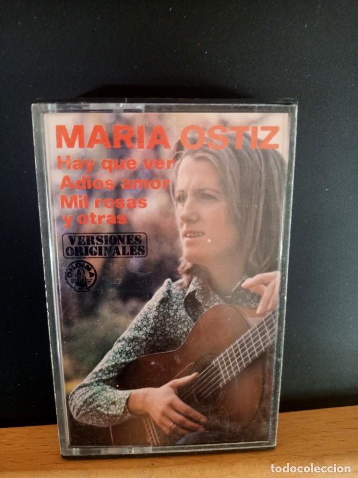 Casetes antiguos: MAR&Iacute;A OSTIZ VERSIONES ORIGINALES 9 TEMAS HISPAVOX 1981 - Foto 1