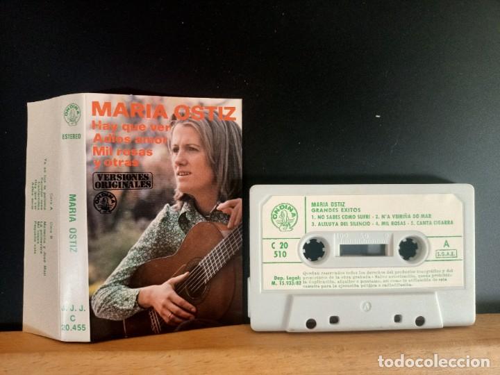 Casetes antiguos: MAR&Iacute;A OSTIZ VERSIONES ORIGINALES 9 TEMAS HISPAVOX 1981 - Foto 2