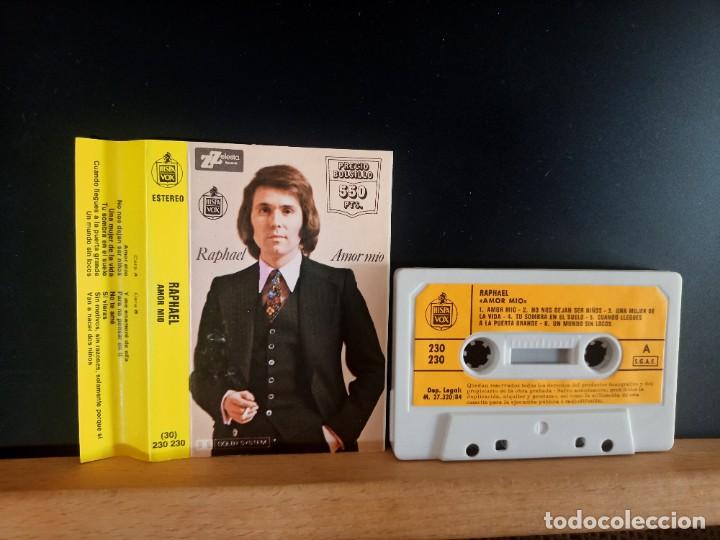 Casetes antiguos: RAPHAEL AMOR M&Iacute;O 12 TEMAS HISPAVOX 1974 - Foto 2