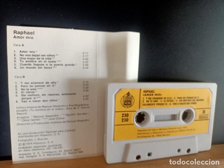 Casetes antiguos: RAPHAEL AMOR M&Iacute;O 12 TEMAS HISPAVOX 1974 - Foto 4
