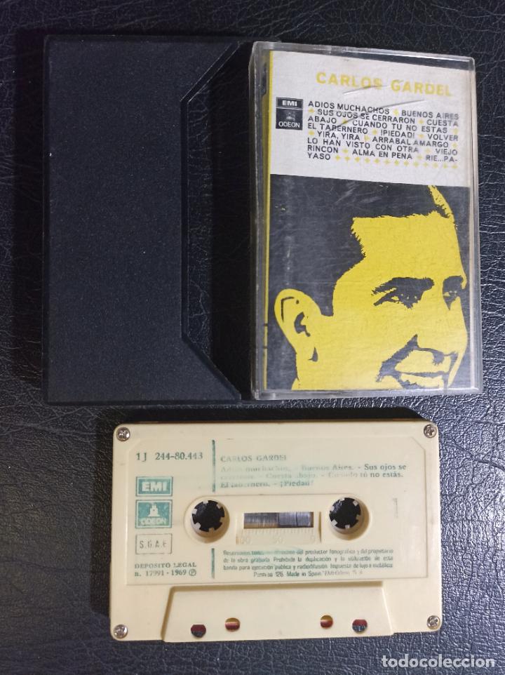 Casetes antiguos: CINTA CASSETTE CARLOS GARDEL - EMI 1969 - Foto 2