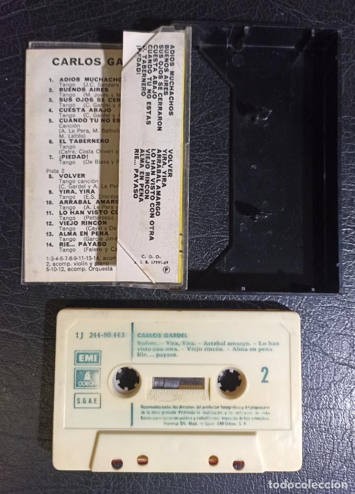 Casetes antiguos: CINTA CASSETTE CARLOS GARDEL - EMI 1969 - Foto 3