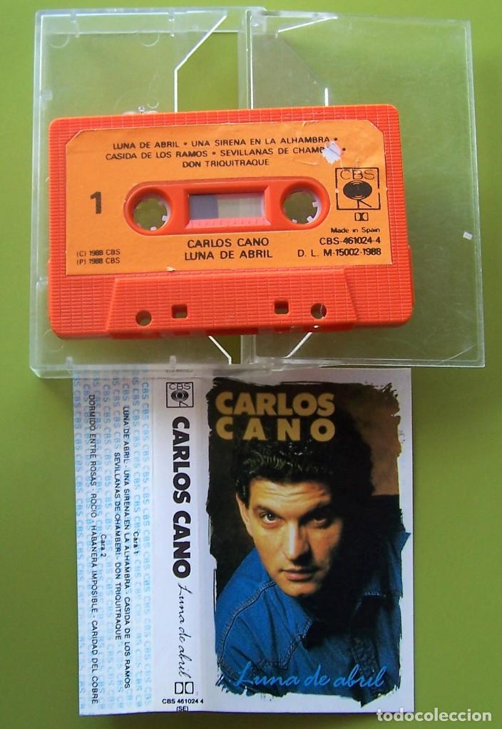 Casetes antiguos: CARLOS CANO - LUNA DE ABRIL (CASETE) - Foto 3