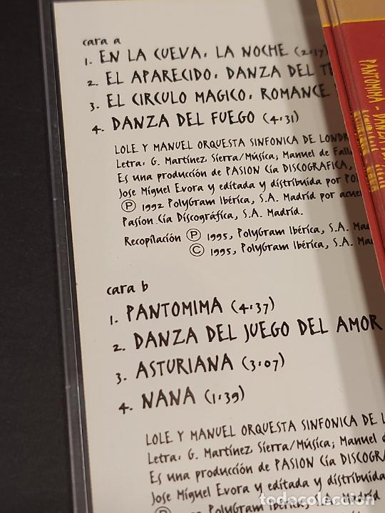 Casetes antiguos: LOLE Y MANUEL / CANTAN A MANUEL DE FALLA / MC - SMASH-1995 / IMPECABLE. - Foto 3