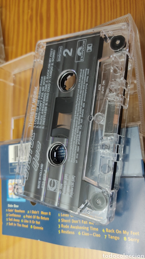 Casetes antiguos: Cinta de cassette de Status Quo &rdquo; Thirsty Work&rdquo; - Foto 4