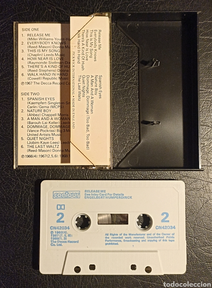 Casetes antiguos: CINTA CASSETTE ENGELBERT - RELEASE ME - 1967 - Foto 2