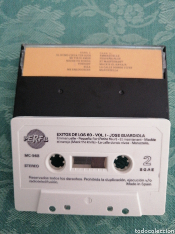 Casetes antiguos: K7 JOS&Eacute; GUARDIOLA &Eacute;XITOS DE LOS 60 1989 - Foto 2