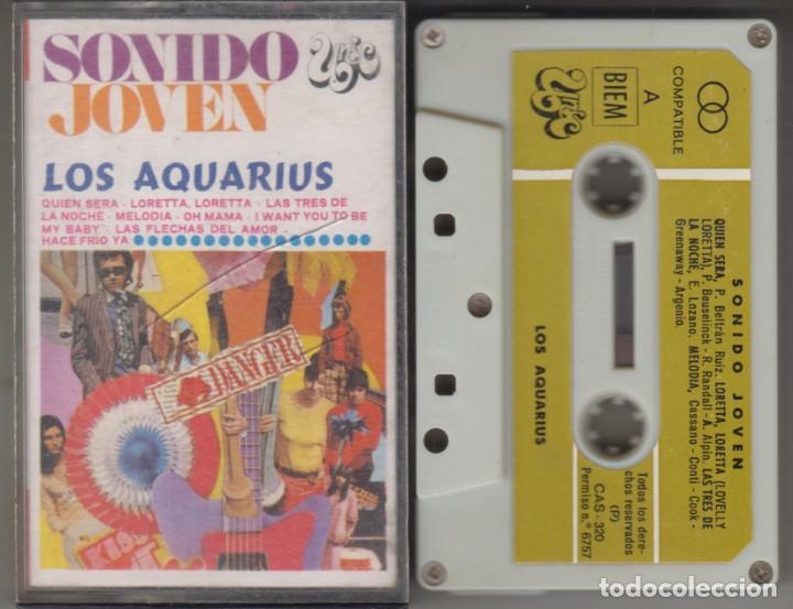 Casetes antiguos: Los Aquarius cassette Sonido Joven 1969 - Foto 1