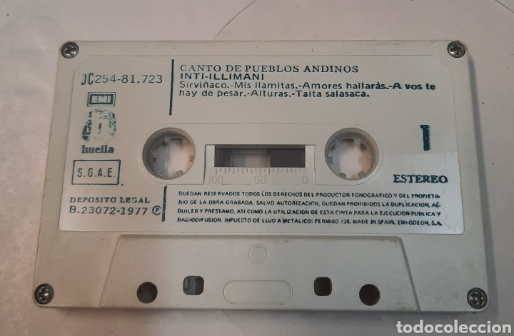 Casetes antiguos: Inti-ilimani - cantos de pueblos andinos. SOLO CASSETTE