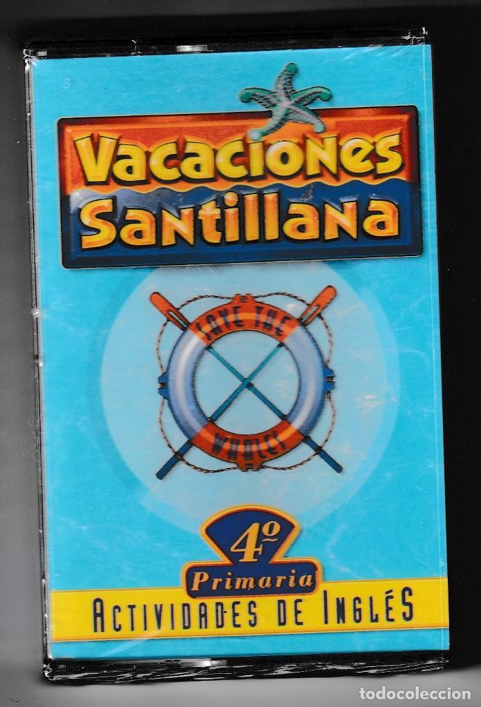 Casetes antiguos: CASSETTE: VACACIONES SANTILLANA (ACTIVIDADES EN INGL&Eacute;S DE 4&ordm; DE PRIMARIA) - A&ntilde;o 1995 -