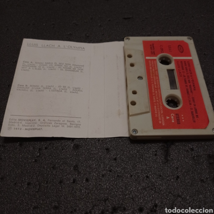 Casetes antiguos: CINTA CASSETTE LLUIS LLACH &rdquo;A lOlympia&rdquo; - Foto 2