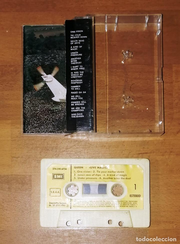 Casetes antiguos: CASETE. QUEEN. Live Magic. - EMI-ODE&Oacute;N, D.L. 1986 - Foto 2